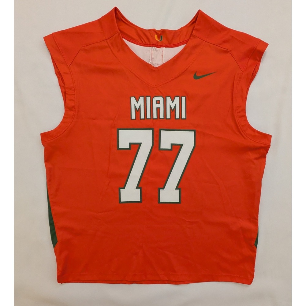 Nike Miami Hurricane Untouchable Speed Lacrosse Jersey Men's L Sleeveless 881249
